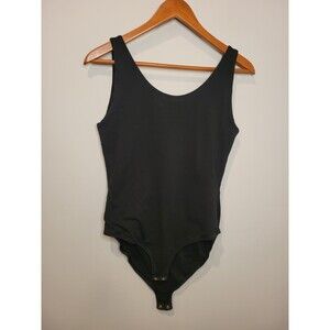 Pact Tank Bodysuit / Black Sleeveless Size M
